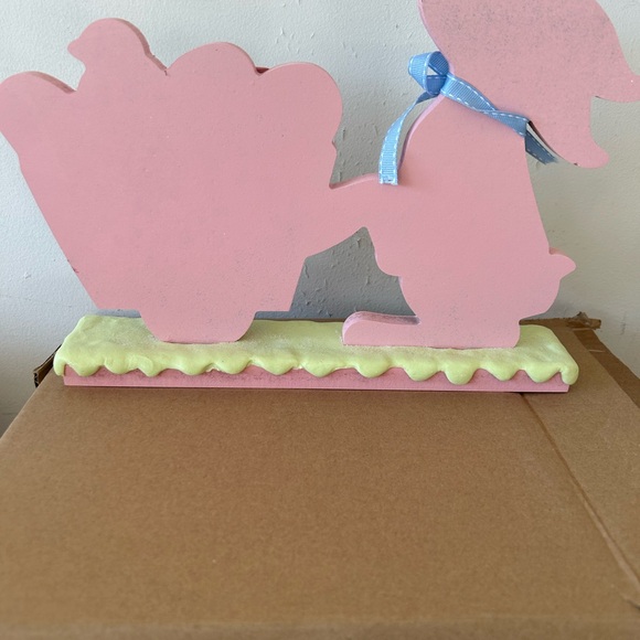 Easter Bunny with Wagon of Eggs by Valerie Parr Hill Home Decor Holiday Easter - Picture 2 of 3